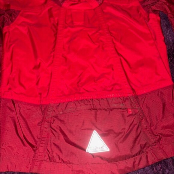 Vintage L.L. Bean Kids Windbreaker Red Reflective Hooded Jacket - Picture 7 of 8